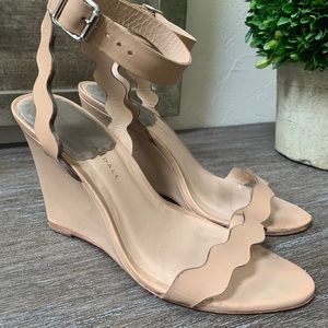 Loeffler Randall Scallop Wedge - Nude - Size: 7